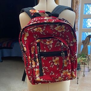 Floral Red Backpack